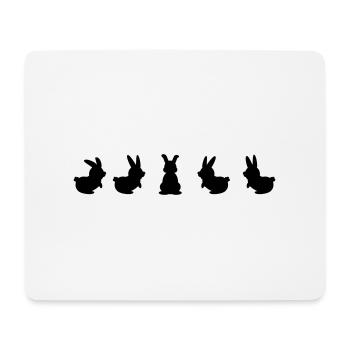 five bunnies (1c) - Mousepad (Querformat) - Weiß - Vorne