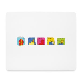 Sinterklaas vijf op rij (2 van 2) - Mouse Pad (horizontal) - white - Front