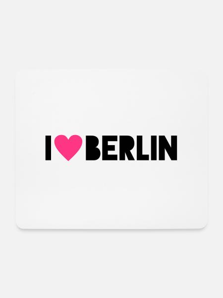 I Love Berlin - Mousepad (Querformat) - Weiß