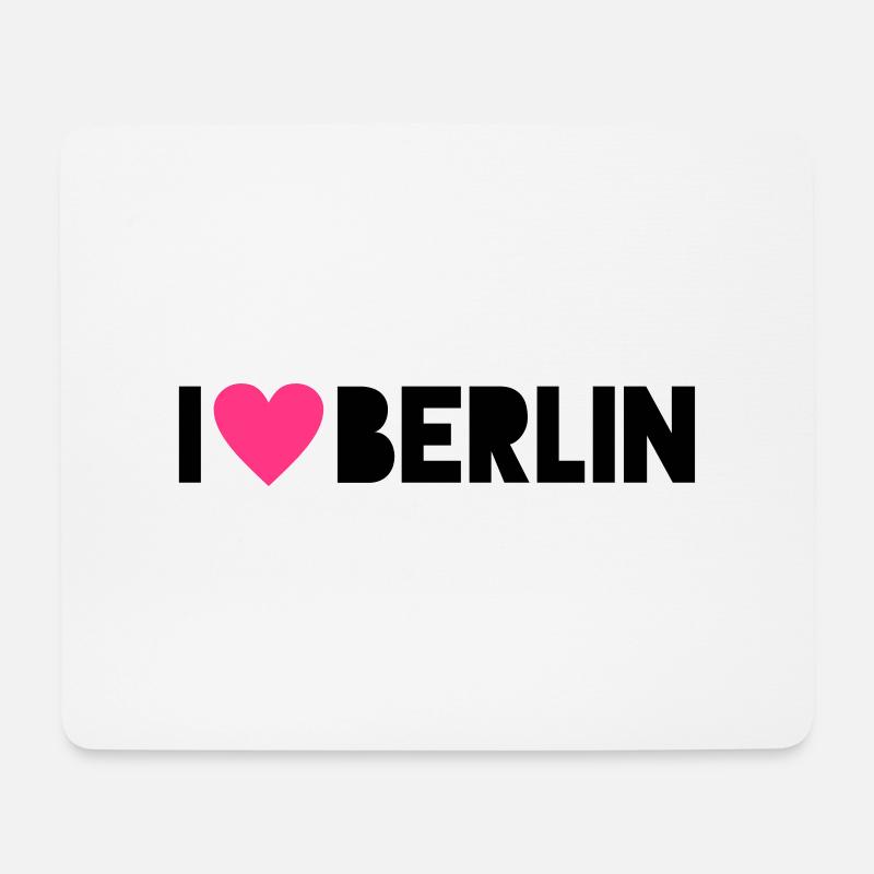 I Love Berlin - Mousepad (Querformat) - Weiß