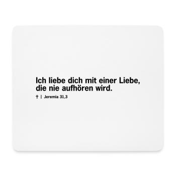 Bibel: Jeremia 31,3 - Mousepad (Querformat) - Weiß - Vorne