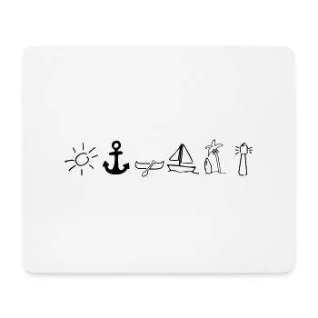 Am Meer - Mousepad (Querformat) - Weiß - Vorne