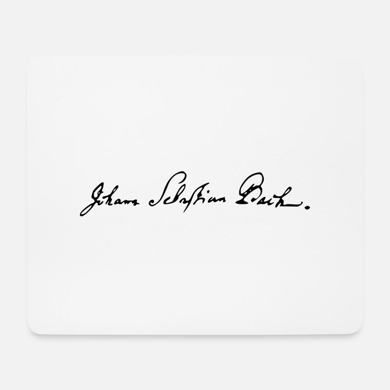 Johann Sebastian Bach Signature - Mousepad (Querformat) - Weiß