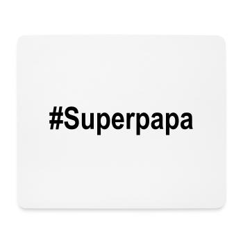 #superpapa - Tapis de souris (format paysage) - blanc - Devant