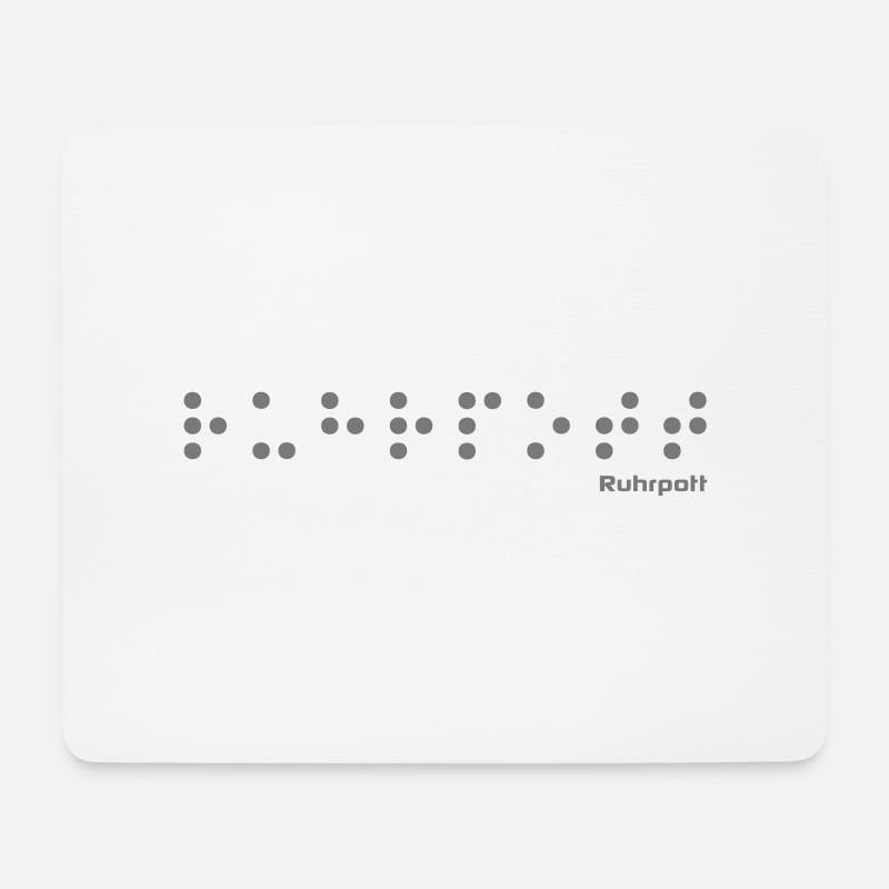 Ruhr Braille - Mouse Pad (horizontal) - white