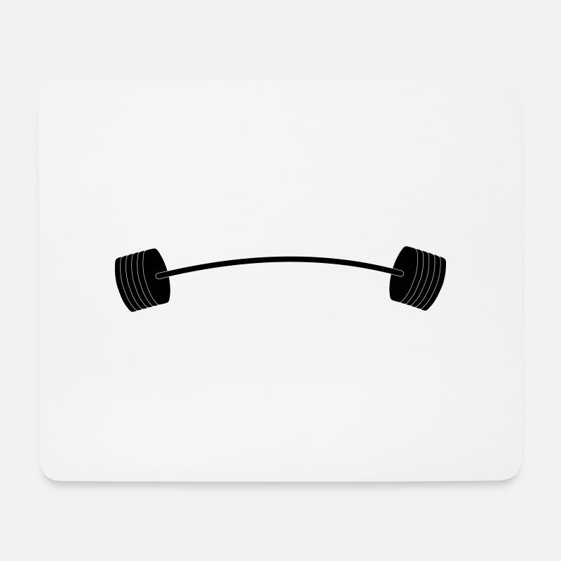 Hantel-gebogen - Mousepad (Querformat) - Weiß