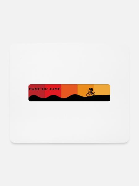 Mtb Mountainbike Radsport Pumptrack - Mousepad (Querformat) - Weiß