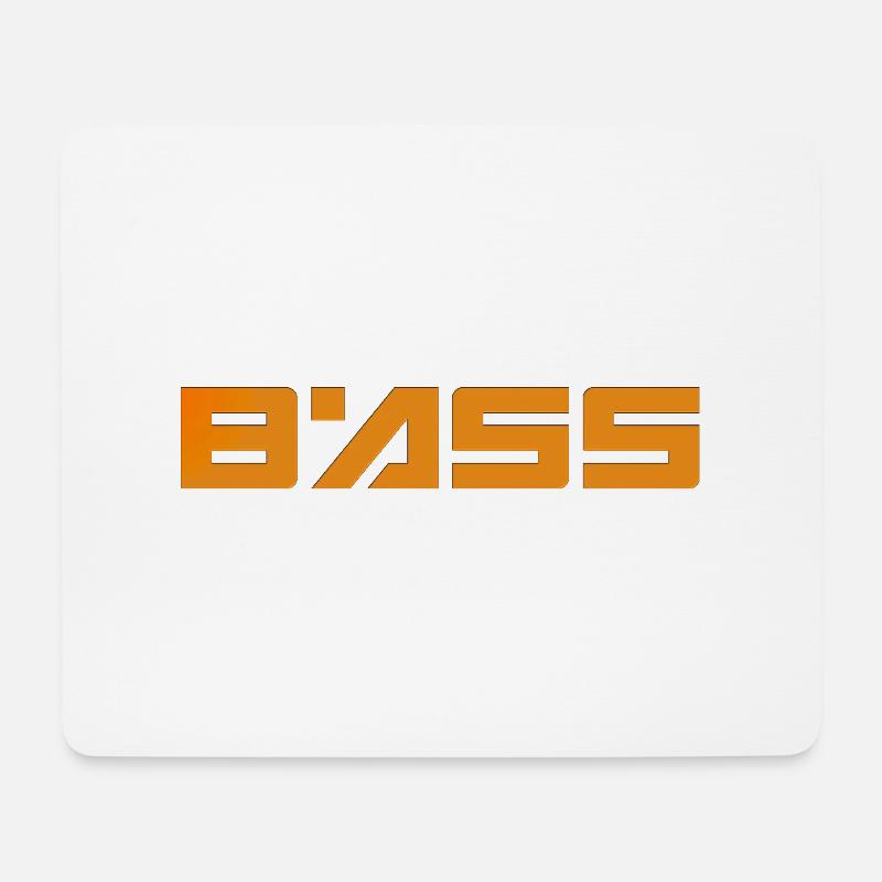 bass3 - Mousepad (Querformat) - Weiß