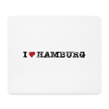 ilove_hamburg_quer - Tapis de souris (format paysage) - blanc - Devant