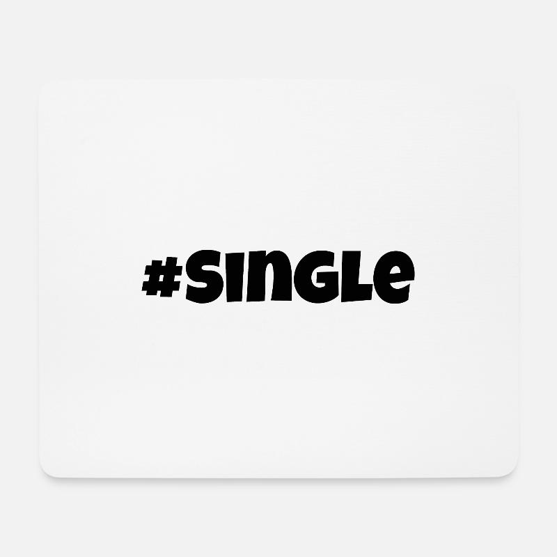 Hashtag Single - Mousepad (Querformat) - Weiß