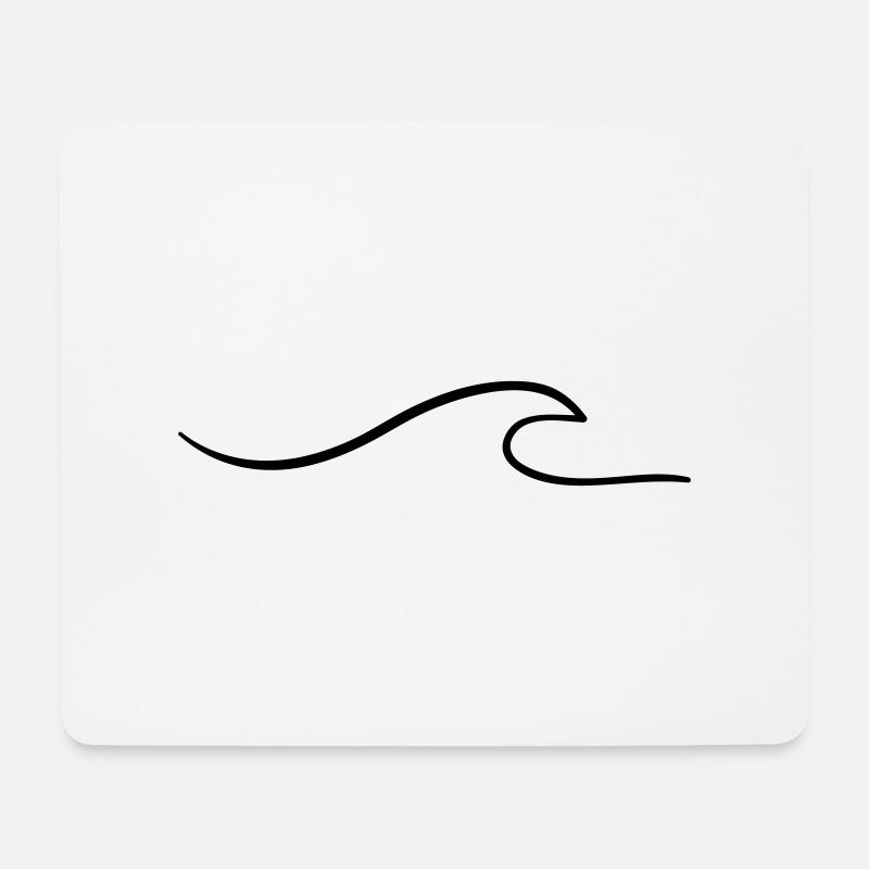Welle - Mousepad (Querformat) - Weiß