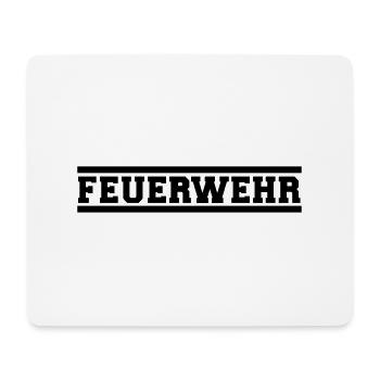 Feuerwehr - Mousepad (Querformat) - Weiß - Vorne