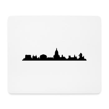 Skyline Mainz - Mousepad (Querformat) - Weiß - Vorne