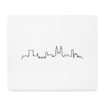Skyline Basel - Mousepad (Querformat) - Weiß - Vorne