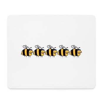 Abeilles fat drôles - Tapis de souris (format paysage) - blanc - Devant