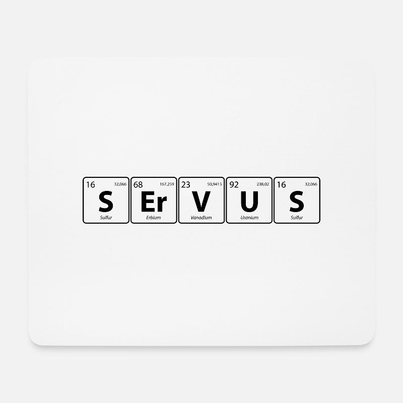 Periodensystem - Servus - Mousepad (Querformat) - Weiß