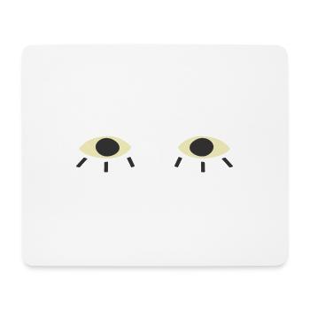 Eyes - Mouse Pad (horizontal) - white - Front