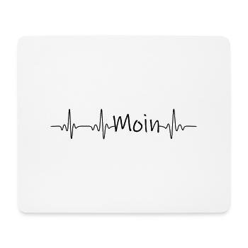 Heartbeat Moin - Mousepad (Querformat) - Weiß - Vorne