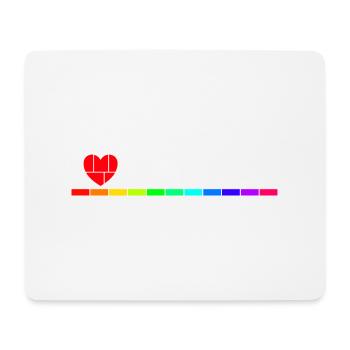 I love Techno - Mousepad (Querformat) - Weiß - Vorne