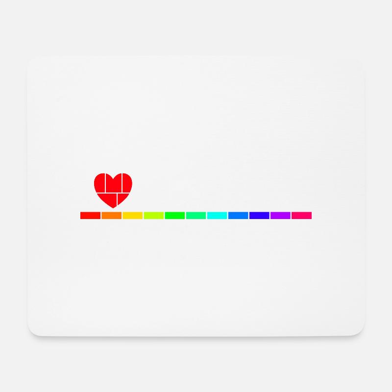 I love Techno - Tapis de souris (format paysage) - blanc