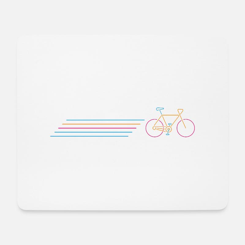 Fancy Neon Fahrrad Streifen - Mousepad (Querformat) - Weiß