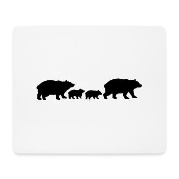 Familie Babys Bären - Mousepad (Querformat) - Weiß - Vorne