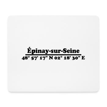 Épinay-sur-Seine coordinates - Mouse Pad (horizontal) - white - Front
