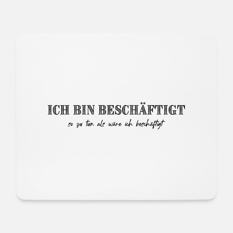 Büroleben relax chill Büro faul Arbeit Kollege - Mousepad (Querformat) - Weiß