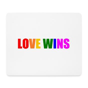 Love wins - Mousepad (Querformat) - Weiß - Vorne