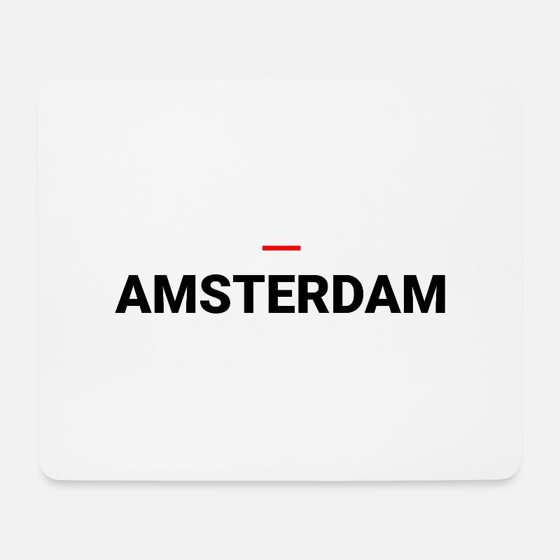 AMSTERDAM - Mousepad (Querformat) - Weiß