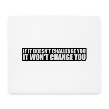 Workout Fitness Motivation Quote - Mouse Pad (horizontal) - white - Front
