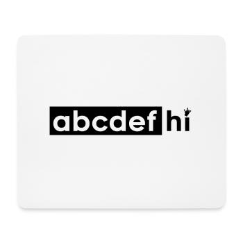 Abcdefghi Hallo Hallo Buchstaben Alphabet - Mousepad (Querformat) - Weiß - Vorne
