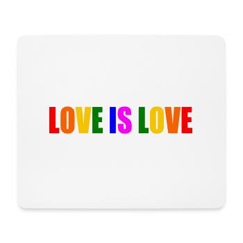 Love is love - Mousepad (Querformat) - Weiß - Vorne
