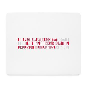 boissons de crânes ennemis - Tapis de souris (format paysage) - blanc - Devant