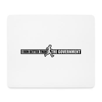 run better than government - Mouse Pad (horizontal) - white - Front