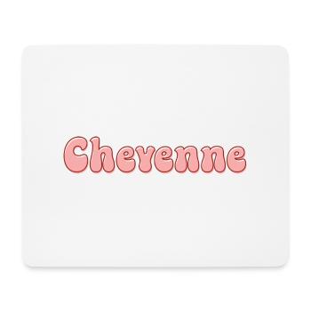 Nom Fille Cheyenne Rétro Prénom Cheyenne Couple - Tapis de souris (format paysage) - blanc - Devant