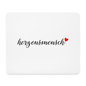 herzensmensch - Mousepad (Querformat) - Weiß - Vorne