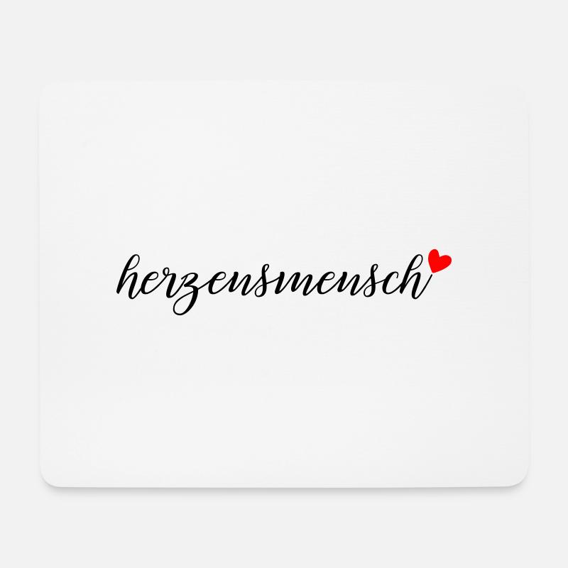 herzensmensch - Mousepad (Querformat) - Weiß