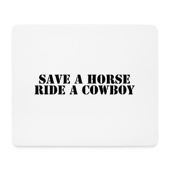 Rette ein Pferd Reiten Sie einen Cowboy - Mousepad (Querformat) - Weiß - Vorne