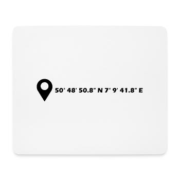 Troisdorf Koordinaten - Mousepad (Querformat) - Weiß - Vorne