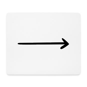 Arrow drawing sketch black - Mouse Pad (horizontal) - white - Front