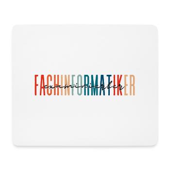 examinierter Fachinformatiker - buntes Design - Mousepad (Querformat) - Weiß - Vorne