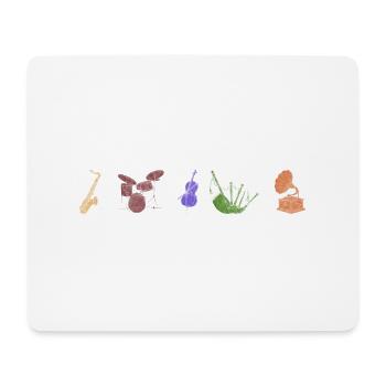 Boho Line Art Design, Series "Music" - Mouse Pad (horizontal) - white - Front