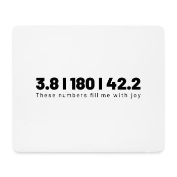 TRIATHLON this numbers fill me with joy - Mousepad (Querformat) - Weiß - Vorne