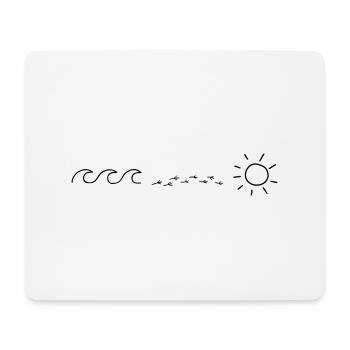 Sun, water, birds - Mouse Pad (horizontal) - white - Front