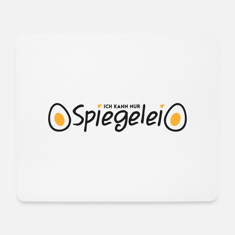 Spiegelei - Mousepad (Querformat) - Weiß