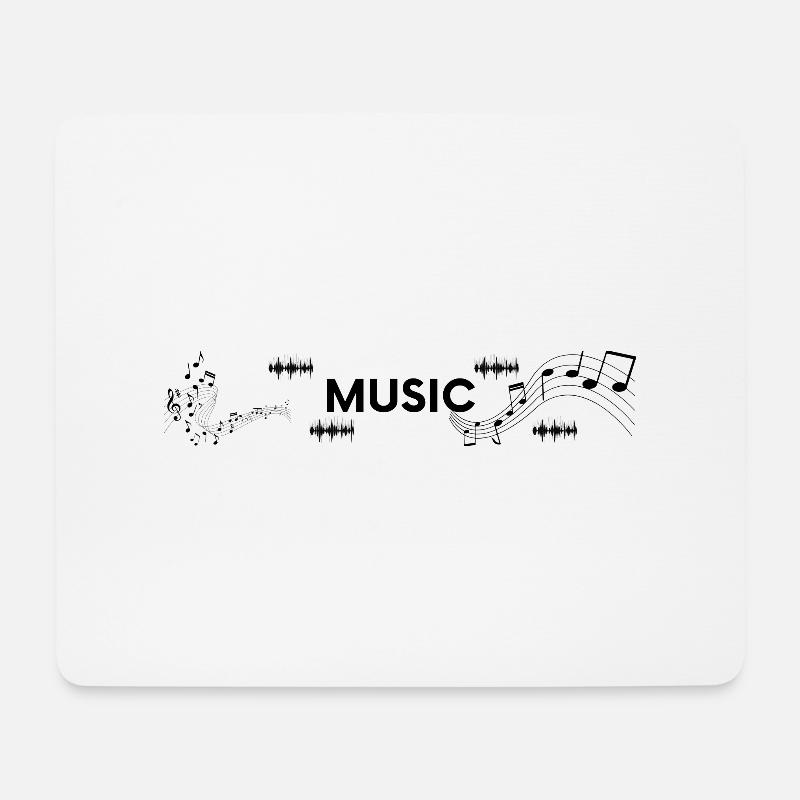 Music - Mousepad (Querformat) - Weiß