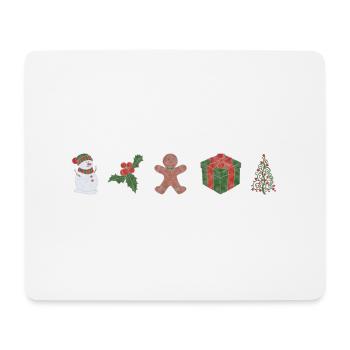 Boho Line Art Design, Series "Xmas" - Mouse Pad (horizontal) - white - Front