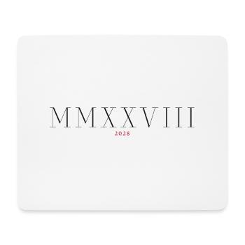 Roman numeral Year of birth Made in 2028 - Mouse Pad (horizontal) - white - Front
