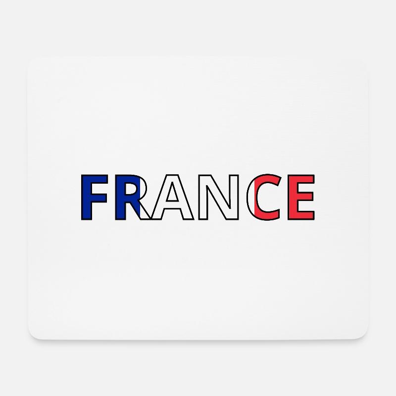Flagge Frankreichs - Mousepad (Querformat) - Weiß